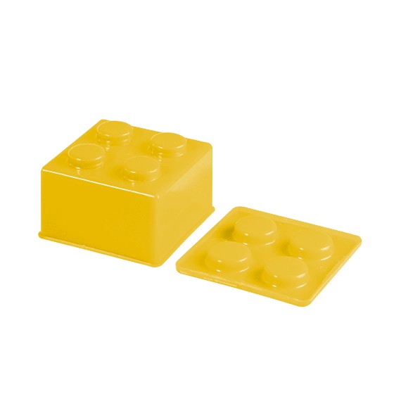 Yellow Building Block Jello Mold Container 100 ml BPA Free